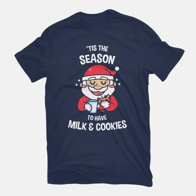Tis The Season For Milk And Cookies-youth basic tee-krisren28