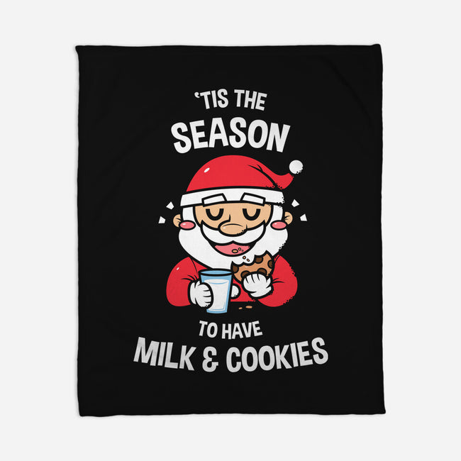Tis The Season For Milk And Cookies-none fleece blanket-krisren28