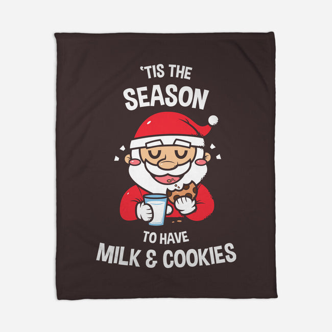 Tis The Season For Milk And Cookies-none fleece blanket-krisren28