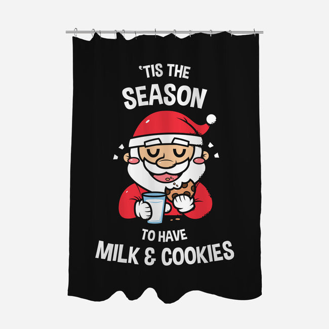 Tis The Season For Milk And Cookies-none polyester shower curtain-krisren28