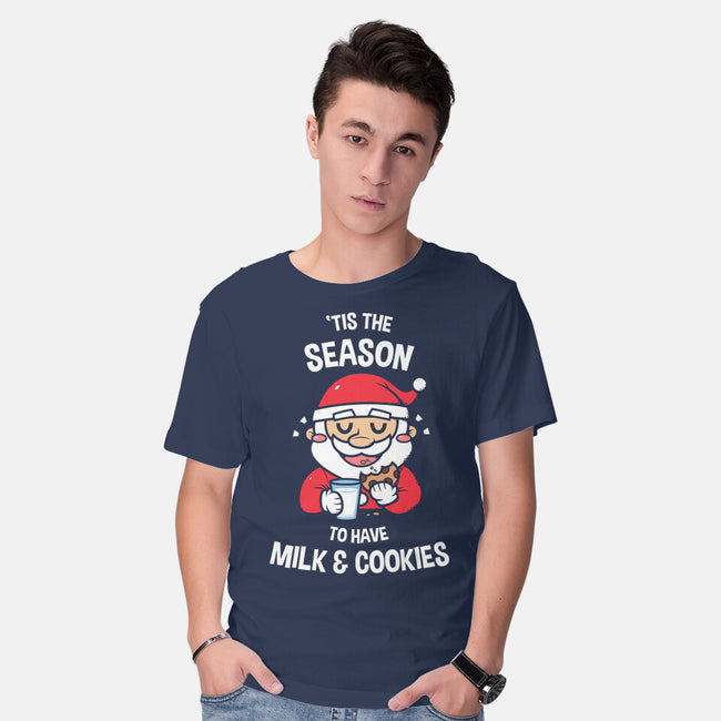 Tis The Season For Milk And Cookies-mens basic tee-krisren28