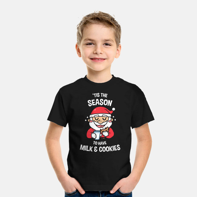 Tis The Season For Milk And Cookies-youth basic tee-krisren28