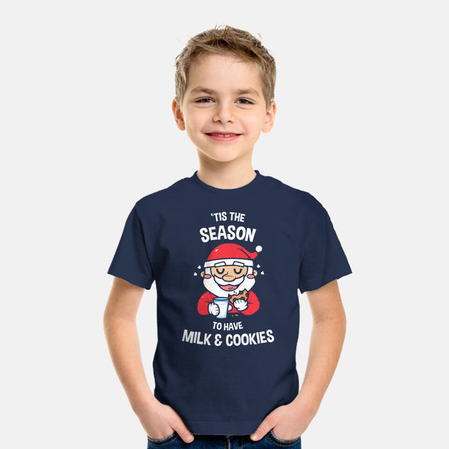 Tis The Season For Milk And Cookies-youth basic tee-krisren28