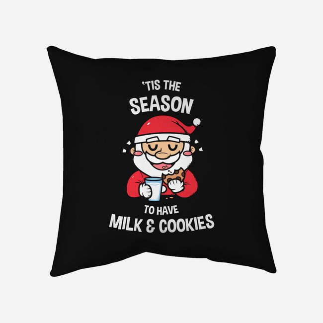 Tis The Season For Milk And Cookies-none removable cover w insert throw pillow-krisren28