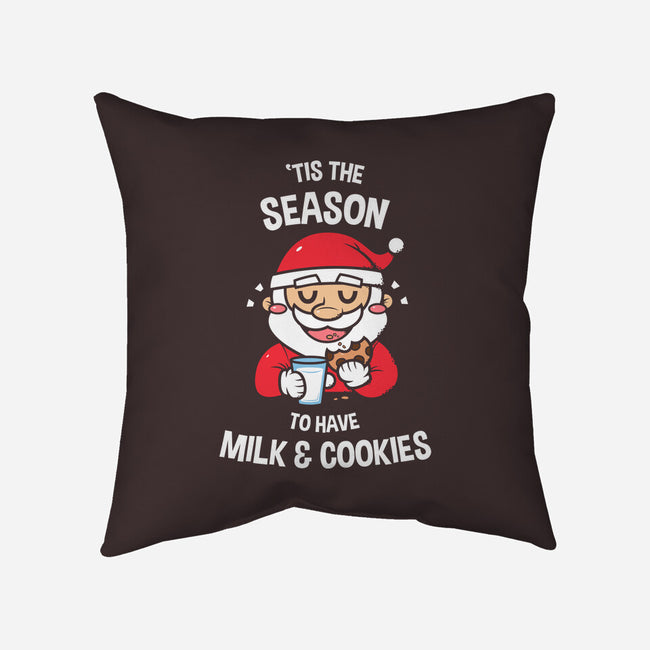 Tis The Season For Milk And Cookies-none removable cover w insert throw pillow-krisren28