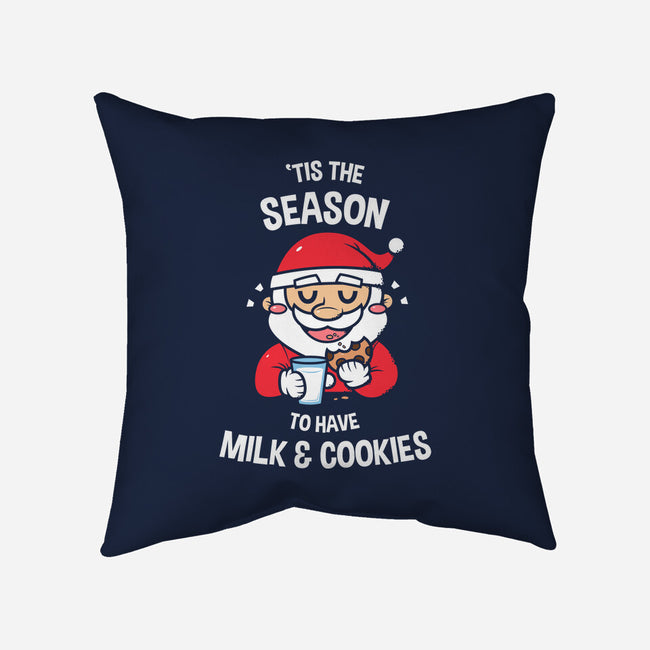 Tis The Season For Milk And Cookies-none removable cover throw pillow-krisren28