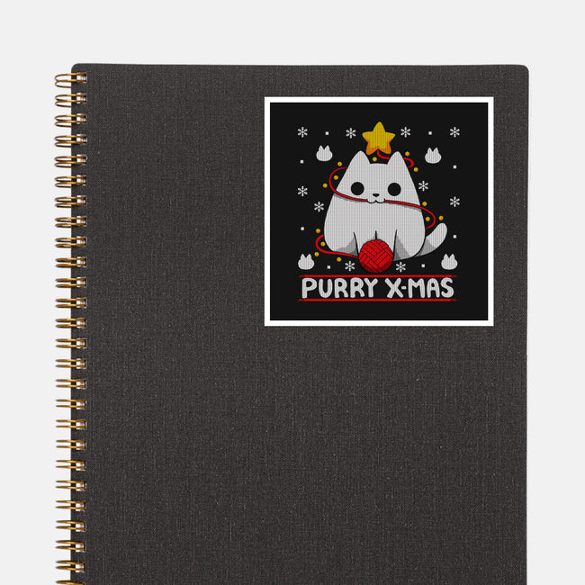 Purry Xmas-none glossy sticker-Vallina84