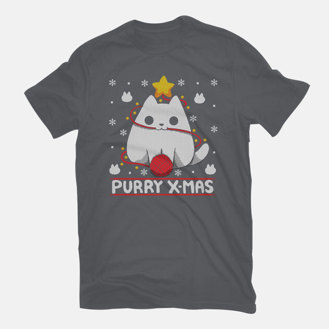 Purry Xmas-womens basic tee-Vallina84