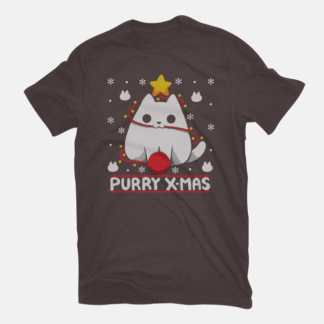 Purry Xmas-womens basic tee-Vallina84
