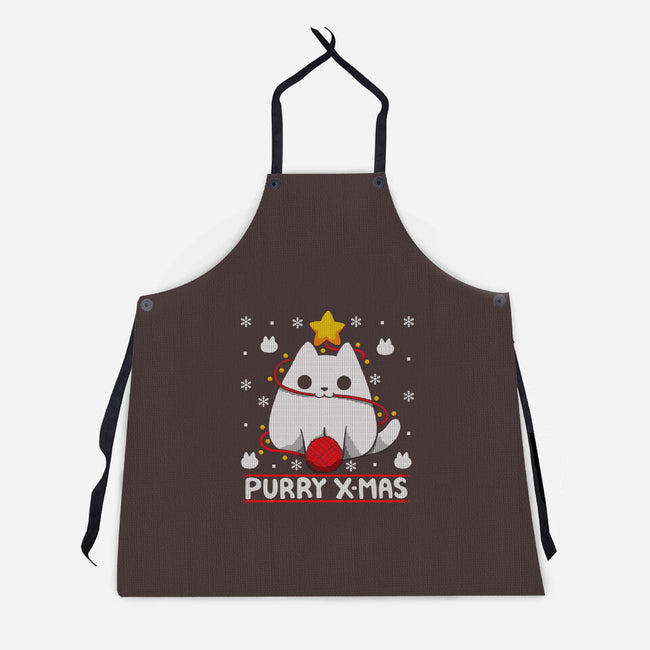 Purry Xmas-unisex kitchen apron-Vallina84
