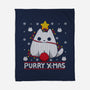 Purry Xmas-none fleece blanket-Vallina84