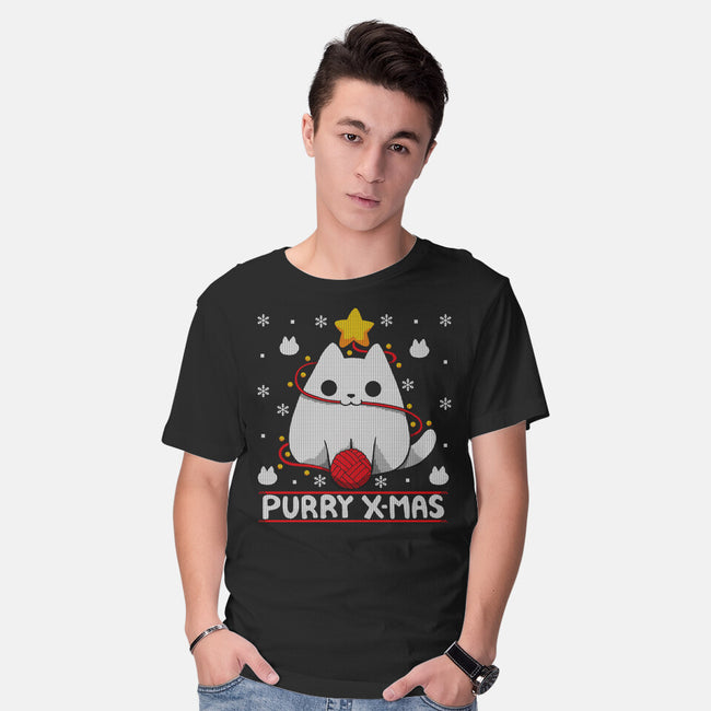 Purry Xmas-mens basic tee-Vallina84