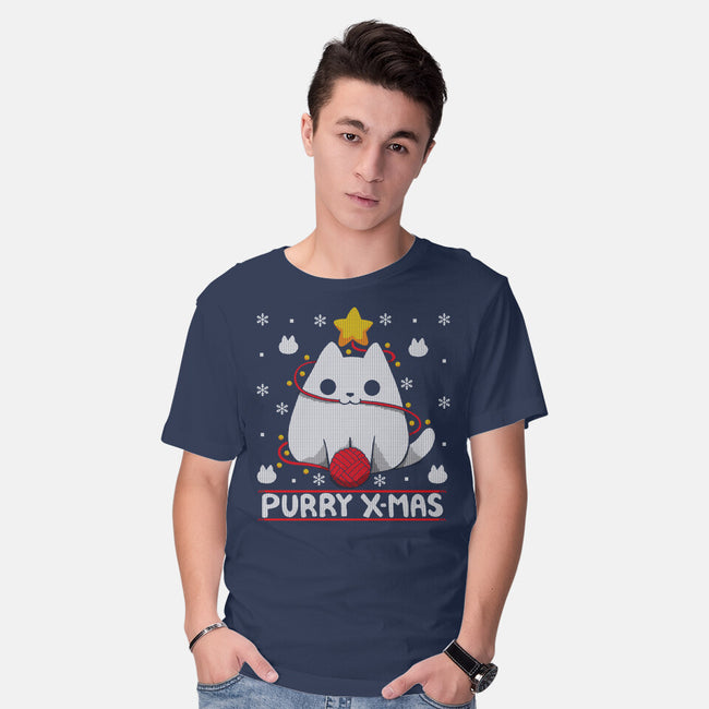 Purry Xmas-mens basic tee-Vallina84