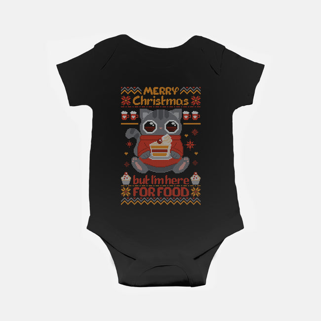 I'm Here For The Food-baby basic onesie-ricolaa