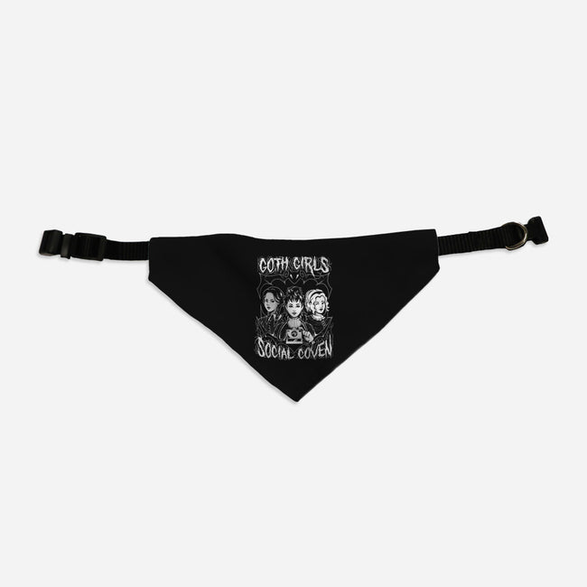 Goth Girls Social Coven-dog adjustable pet collar-eduely