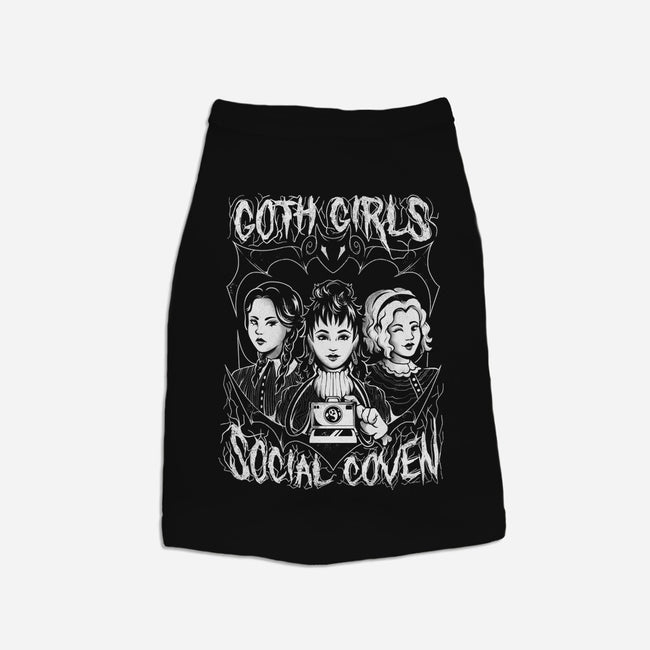 Goth Girls Social Coven-cat basic pet tank-eduely