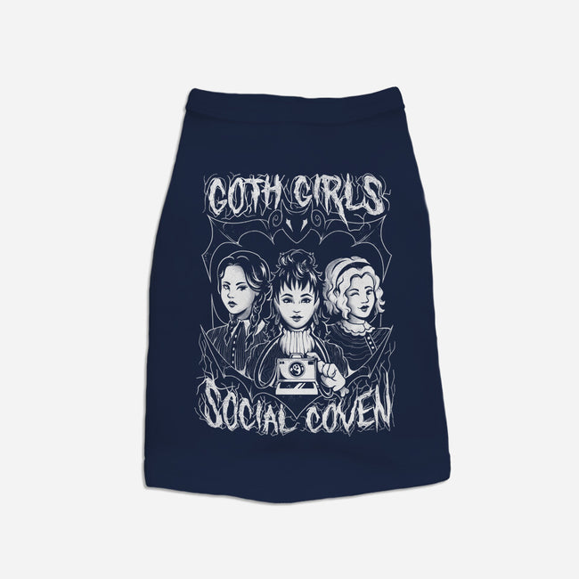 Goth Girls Social Coven-dog basic pet tank-eduely