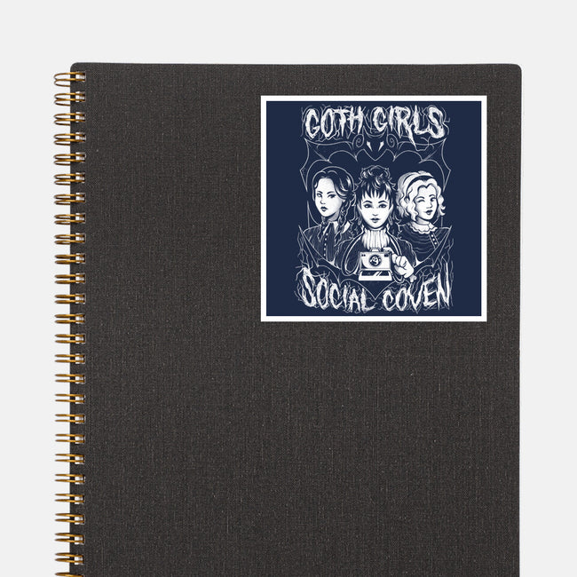 Goth Girls Social Coven-none glossy sticker-eduely