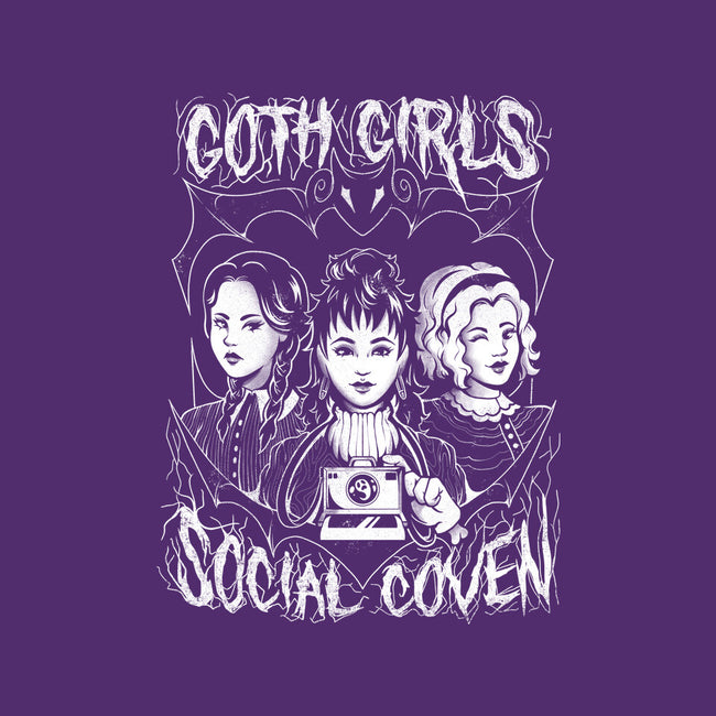 Goth Girls Social Coven-none adjustable tote bag-eduely