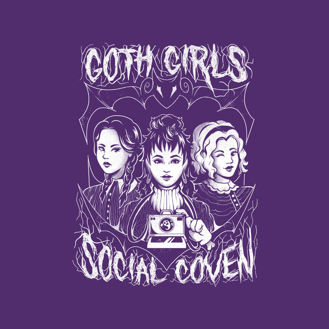 Goth Girls Social Coven-womens off shoulder sweatshirt-eduely
