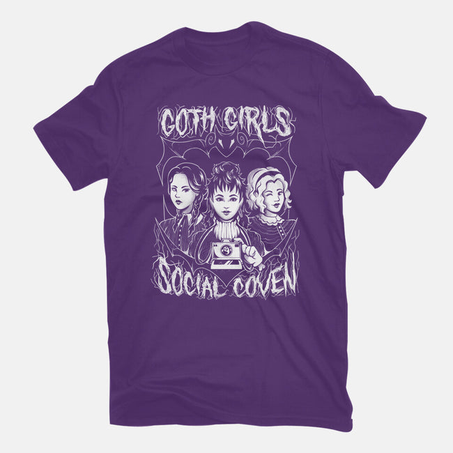 Goth Girls Social Coven-womens fitted tee-eduely