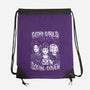 Goth Girls Social Coven-none drawstring bag-eduely