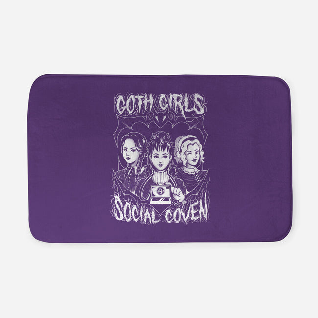 Goth Girls Social Coven-none memory foam bath mat-eduely