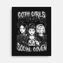 Goth Girls Social Coven-none stretched canvas-eduely