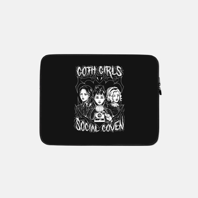 Goth Girls Social Coven-none zippered laptop sleeve-eduely