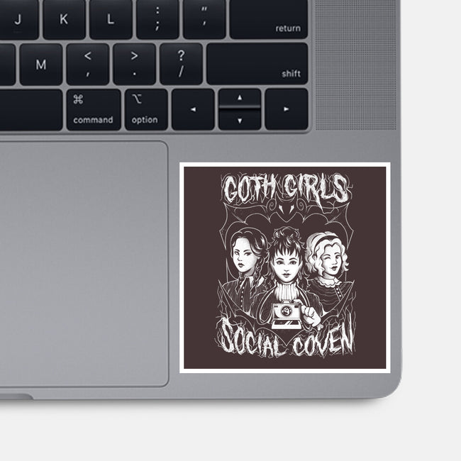 Goth Girls Social Coven-none glossy sticker-eduely