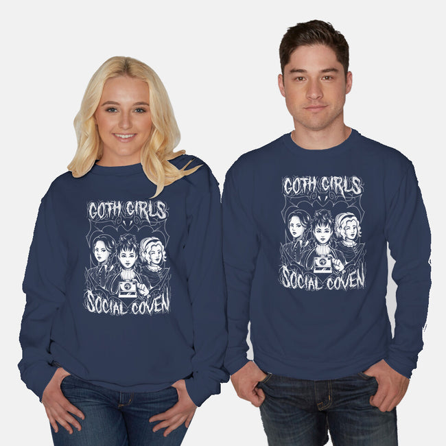 Goth Girls Social Coven-unisex crew neck sweatshirt-eduely