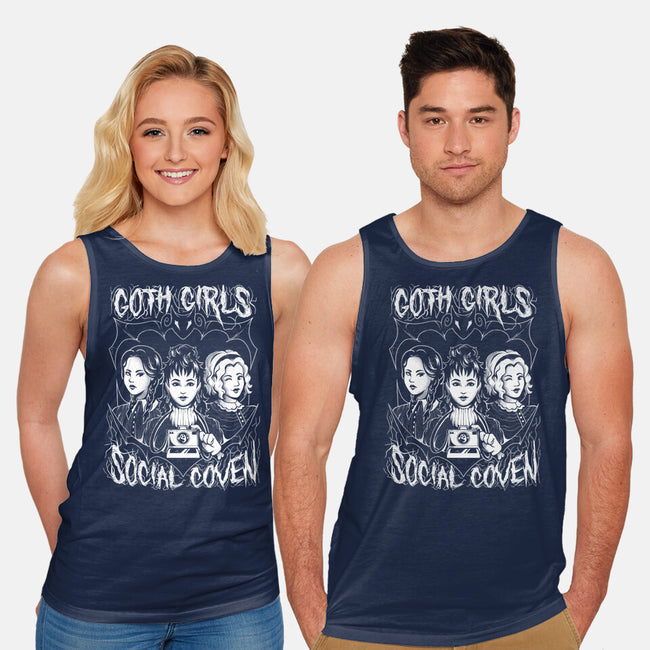 Goth Girls Social Coven-unisex basic tank-eduely