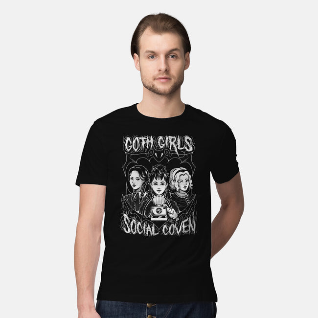 Goth Girls Social Coven-mens premium tee-eduely