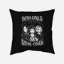 Goth Girls Social Coven-none removable cover w insert throw pillow-eduely