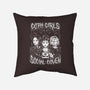Goth Girls Social Coven-none removable cover w insert throw pillow-eduely