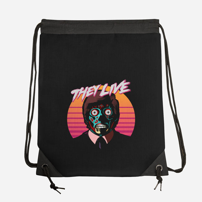 They Live-none drawstring bag-daveleonardo