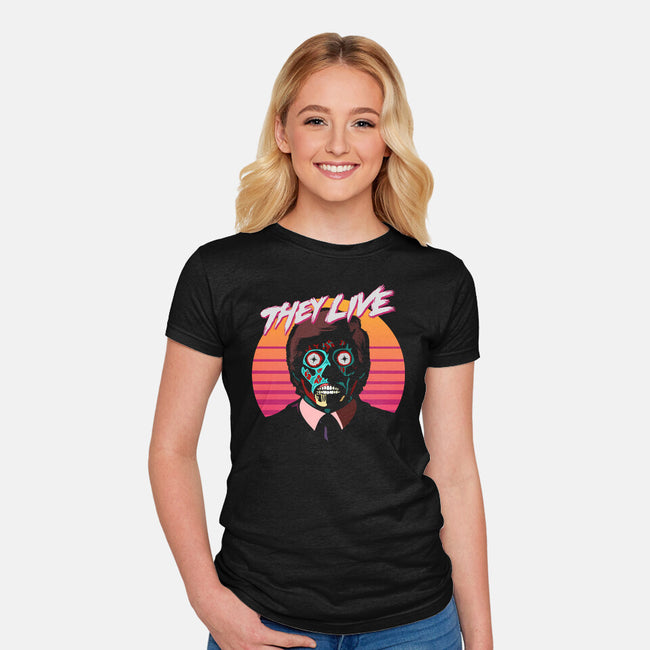 They Live-womens fitted tee-daveleonardo
