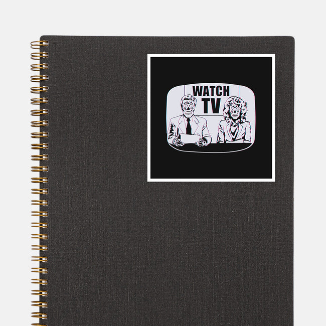 Watch TV-none glossy sticker-daveleonardo