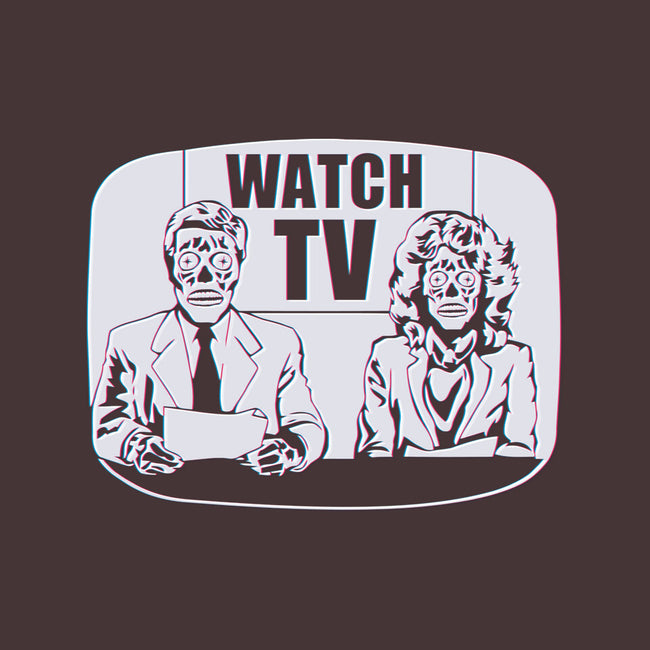 Watch TV-none removable cover w insert throw pillow-daveleonardo