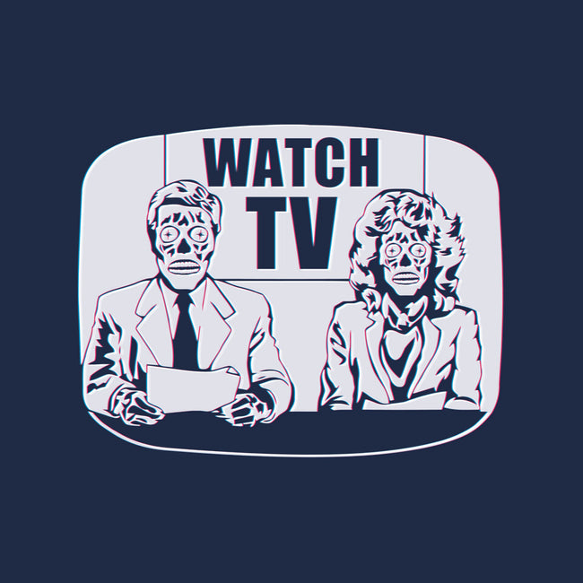 Watch TV-none removable cover w insert throw pillow-daveleonardo