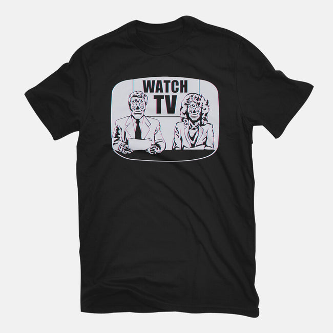 Watch TV-womens basic tee-daveleonardo