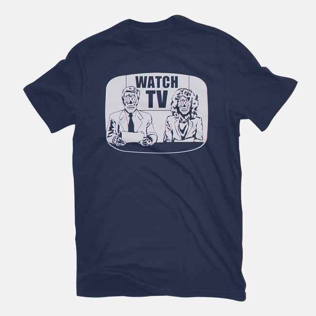 Watch TV-unisex basic tee-daveleonardo