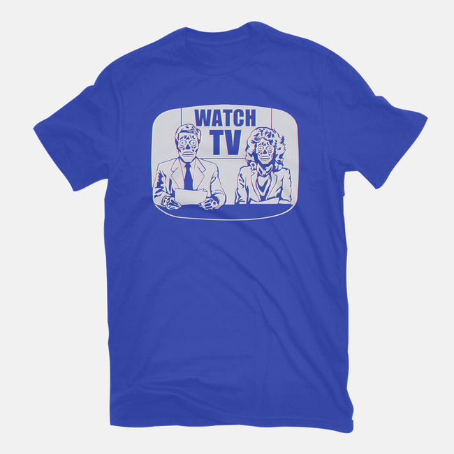 Watch TV-mens basic tee-daveleonardo