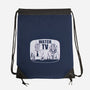 Watch TV-none drawstring bag-daveleonardo