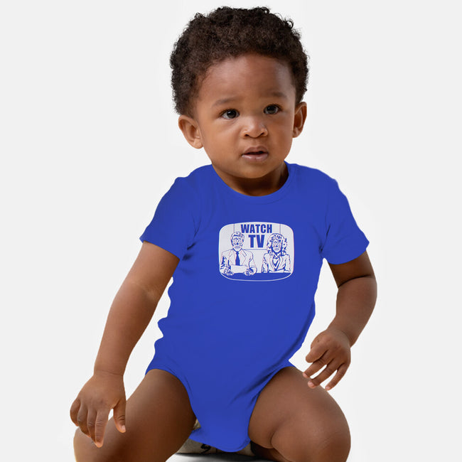 Watch TV-baby basic onesie-daveleonardo