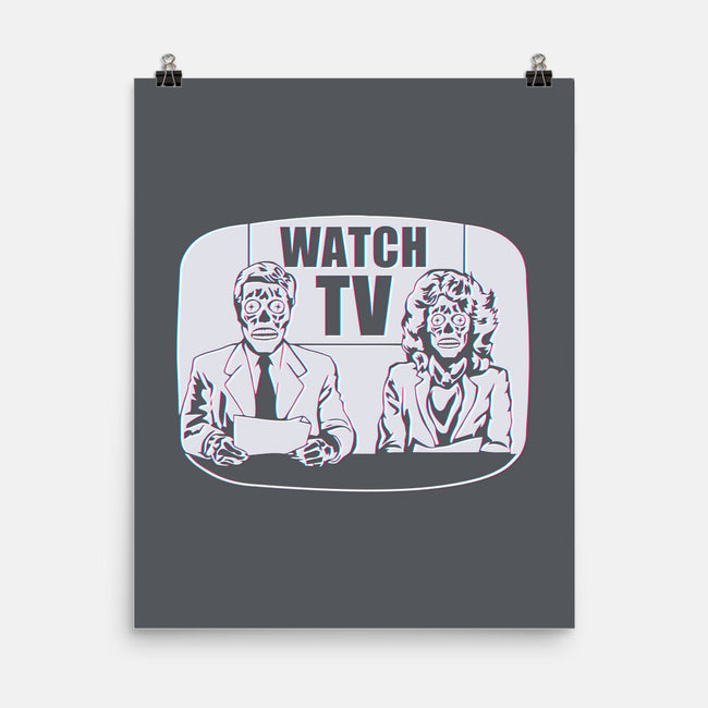 Watch TV-none matte poster-daveleonardo