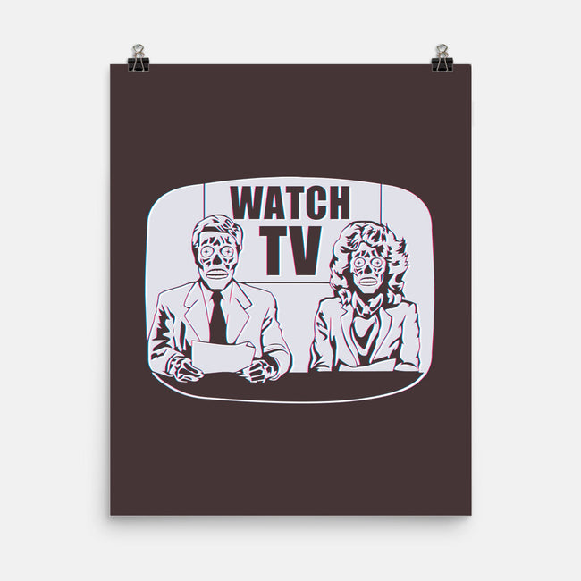 Watch TV-none matte poster-daveleonardo