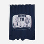 Watch TV-none polyester shower curtain-daveleonardo