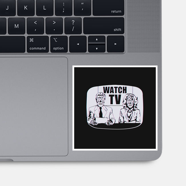 Watch TV-none glossy sticker-daveleonardo