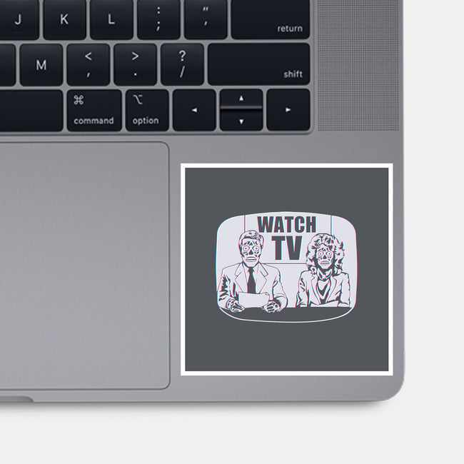 Watch TV-none glossy sticker-daveleonardo